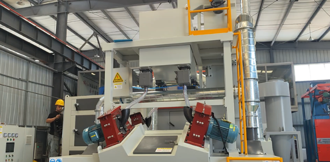 揭阳板材除锈强化,通过式抛丸机应用案例