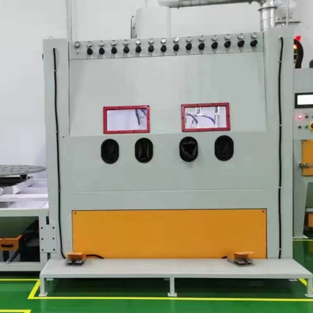 揭阳高效生产,从箱体手动喷砂机开始,提升零部件质量